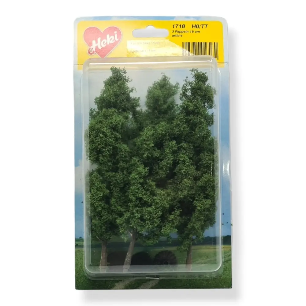 3 Peupliers - Vert foncé - HEKI 1718 - Échelle HO / TT - 180 mm - 2