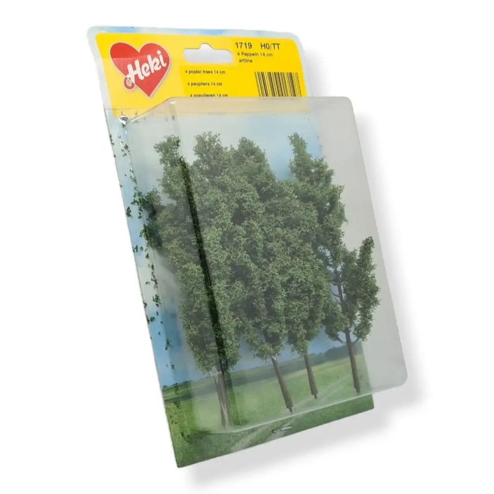 4 Peupliers - Vert foncé - HEKI 1719 - Échelle HO / TT - 140 mm - 3