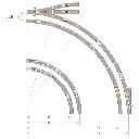 Rail courbe ballasté rayon R4 430 mm 15° Fleischmann 9136 - N : 1/160 - Code 80 - 3