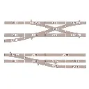 Croisement à gauche 111mm & 15° Fleischmann 9162 Insulfrog code 80 - N 1/160 - 3