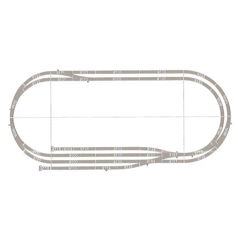 Rail droit avec ballast 55,5mm Fleischmann 9103 - N : 1/160 - Code 80 - 4