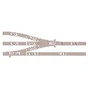 Aiguillage triple non polarisé - 111 mm & 15° Fleischmann 9157 code 80 - N 1/160 - 3