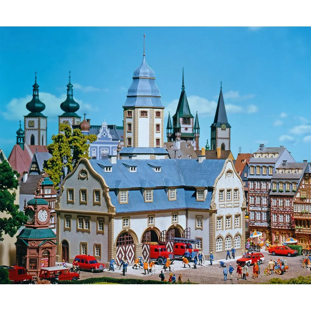 Mairie avec caserne de pompiers - Faller 191835 - HO 1/87 - EP III - 260 x 250 x 340 mm - 2