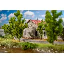 Remise à locomotives à deux niveaux avec atelier - Faller 222106 - N 1/160 - EP II - 182 x 160 x 70 mm - 4