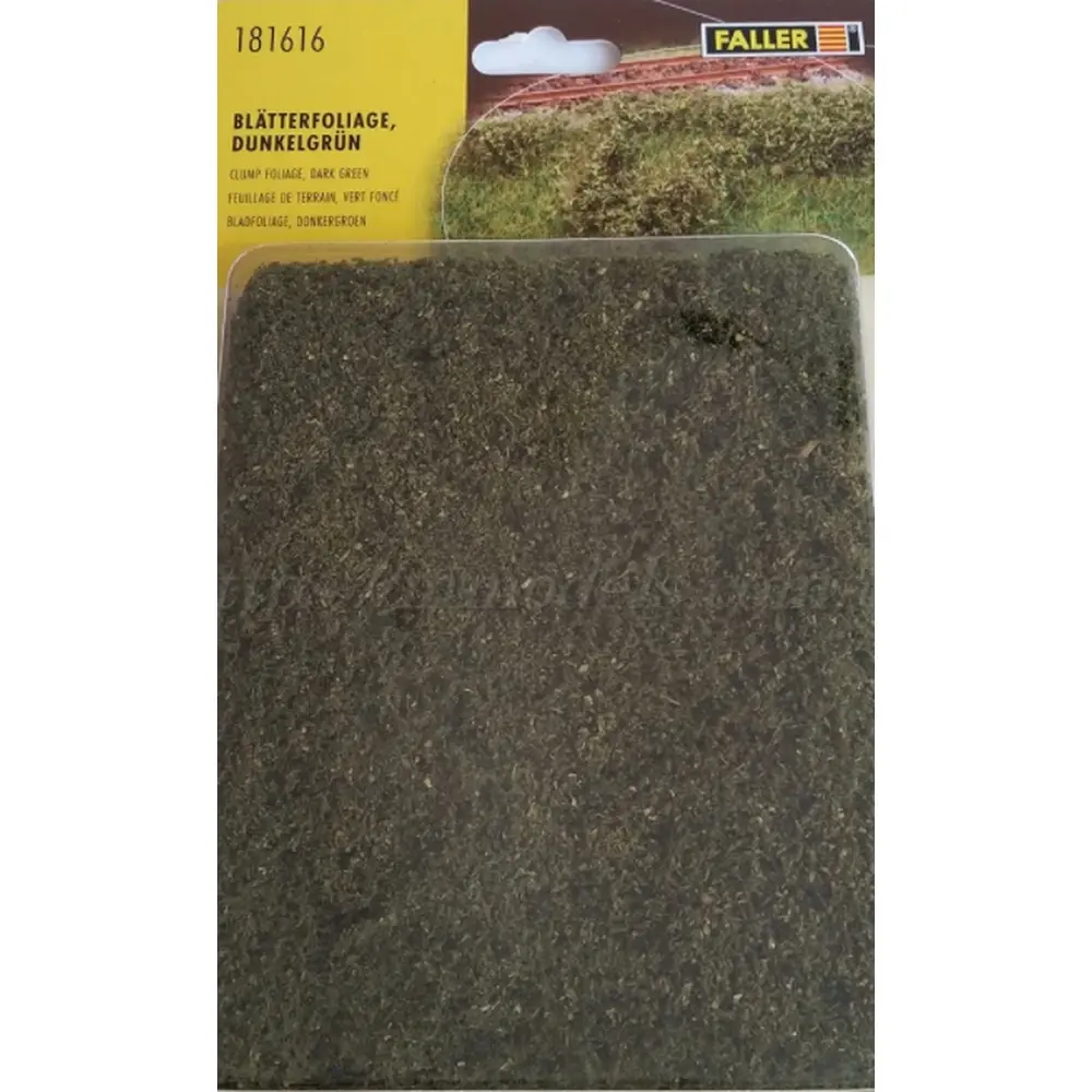 Feuillage de Terrain - Vert Foncé - Faller 181616 - HO : 1/87 & N : 1/160  - 2