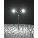 Set de 3 lampadaires doubles moderne avec LED - N 1/160 - Faller 272121 - 2