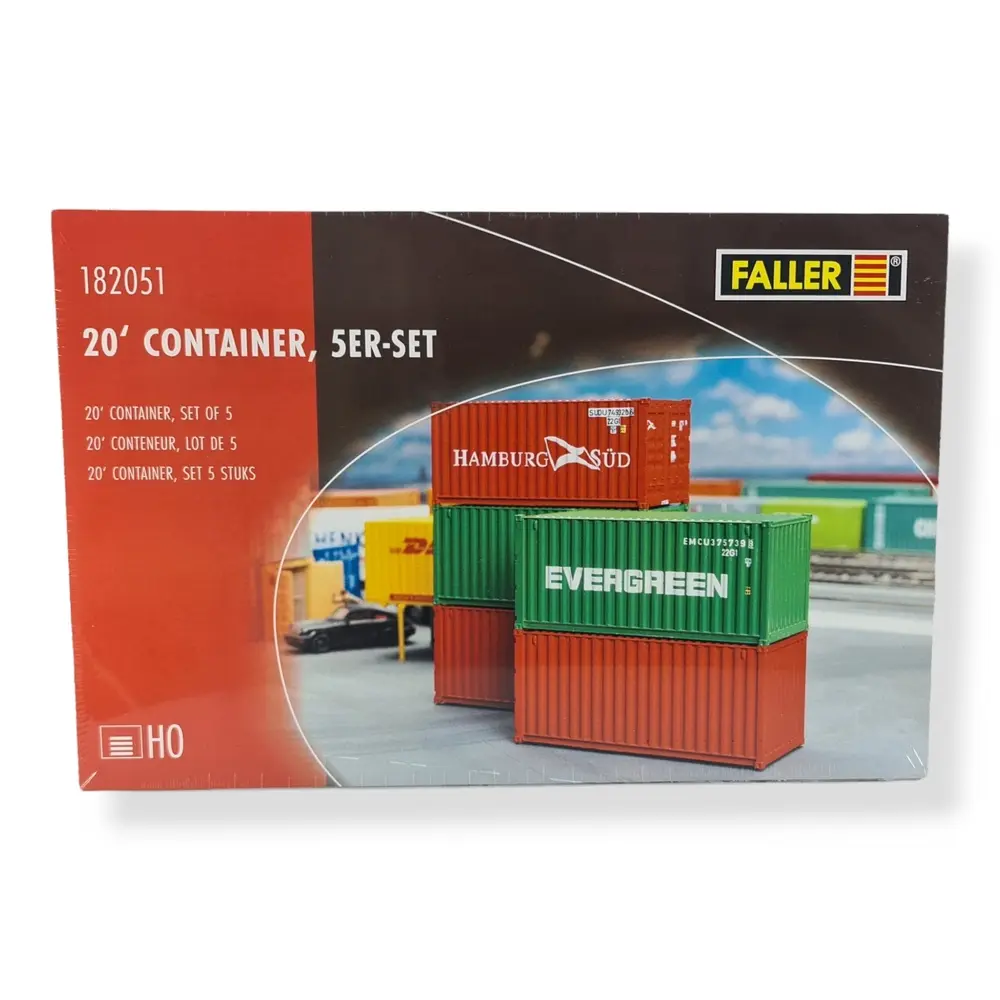 5 Conteneur 20' - Faller 182051 - HO : 1/87 - EP IV - 4