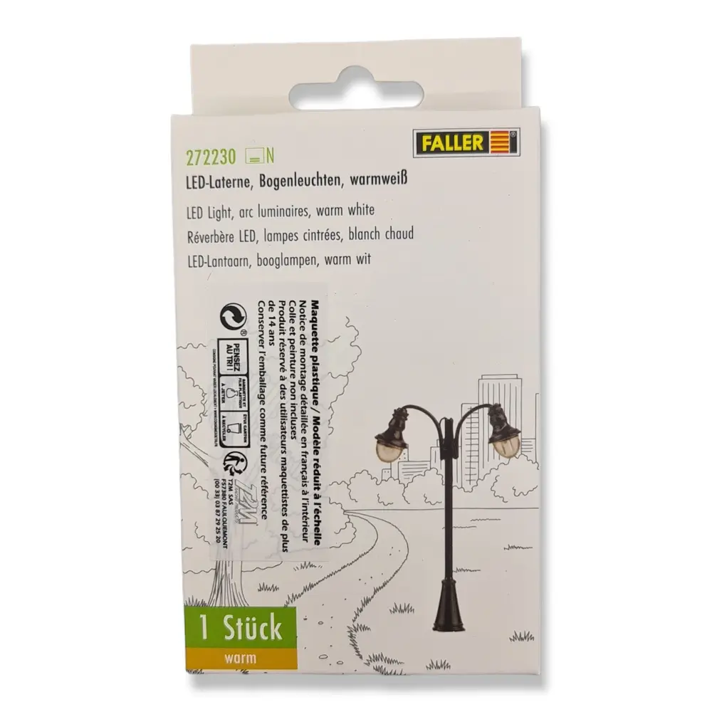 Lanterne à arc à LED Faller 272230 - N 1/160 - hauteur 60 mm - 2
