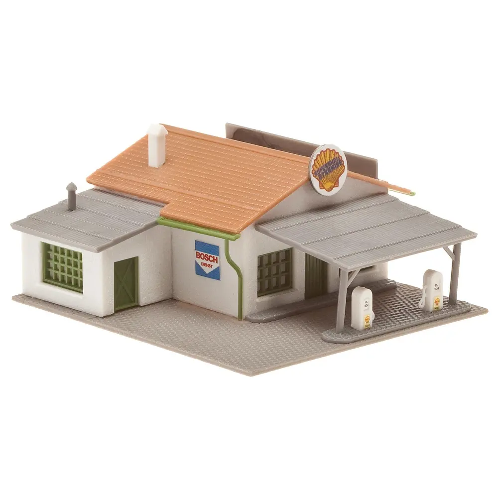 Station service Bosch/Shell- Faller 232542 - N 1/160 - EP III - 2