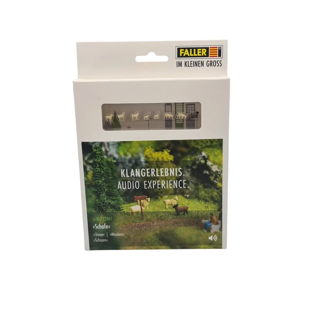 Lot de 8 figurines de moutons avec bruitage FALLER 272801 - N 1/160 - 4