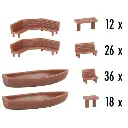 64 bancs et 30 tables - FALLER 272439 - N 1/160 - 2