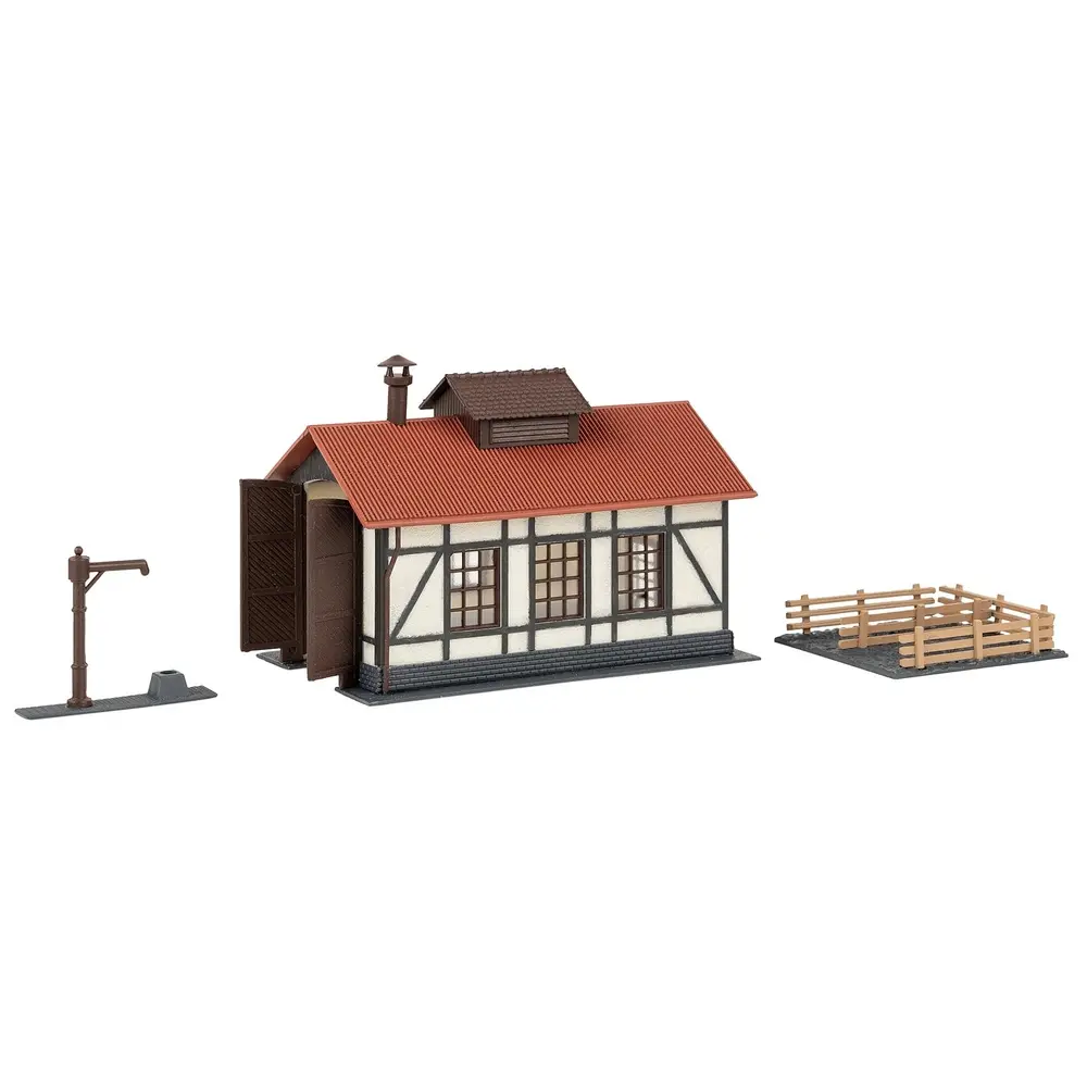 Plaque Tournante avec Hangar à Locomotives - Faller 222104 - N 1/160 - 4