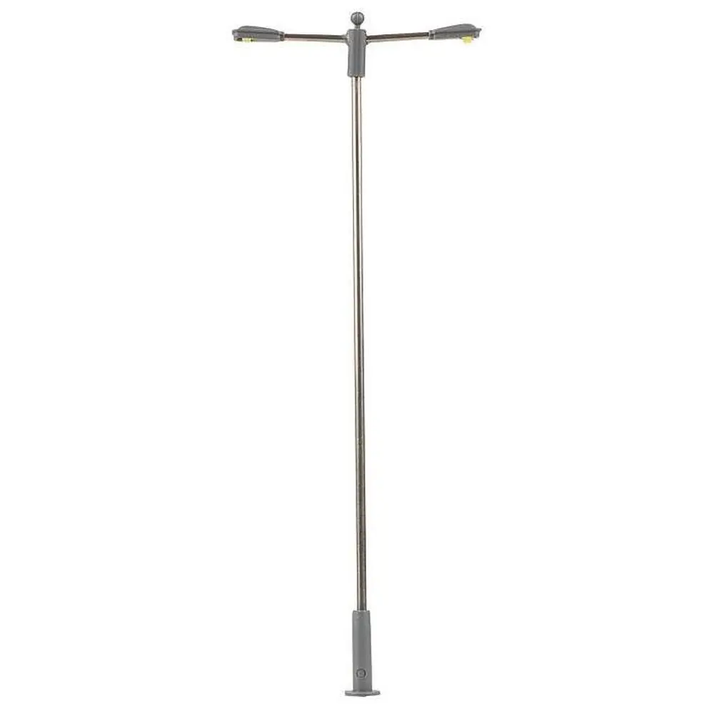 Set de 3 lampadaires doubles moderne avec LED - N 1/160 - Faller 272123 - 2