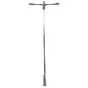 Set de 3 lampadaires doubles moderne avec LED - N 1/160 - Faller 272123 - 2