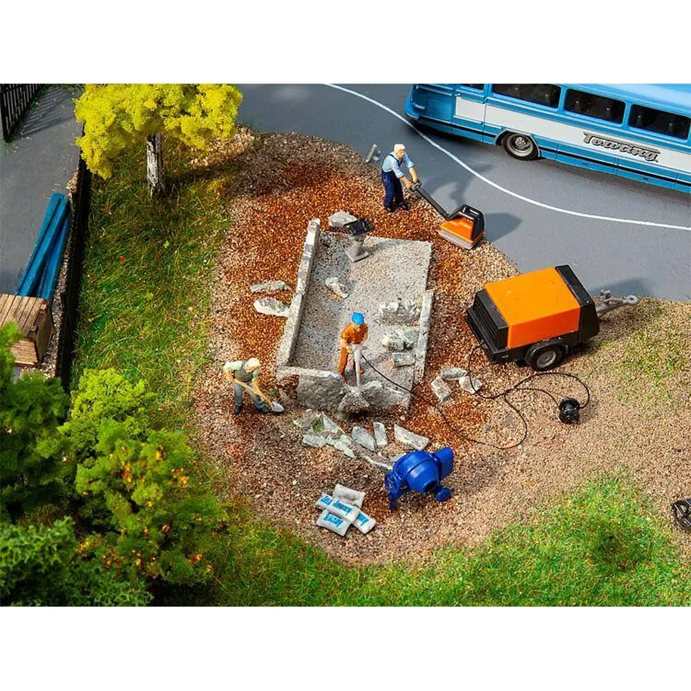 Set de machines et engins de chantiers Faller 180344 - HO : 1/87 - EP IV - 2