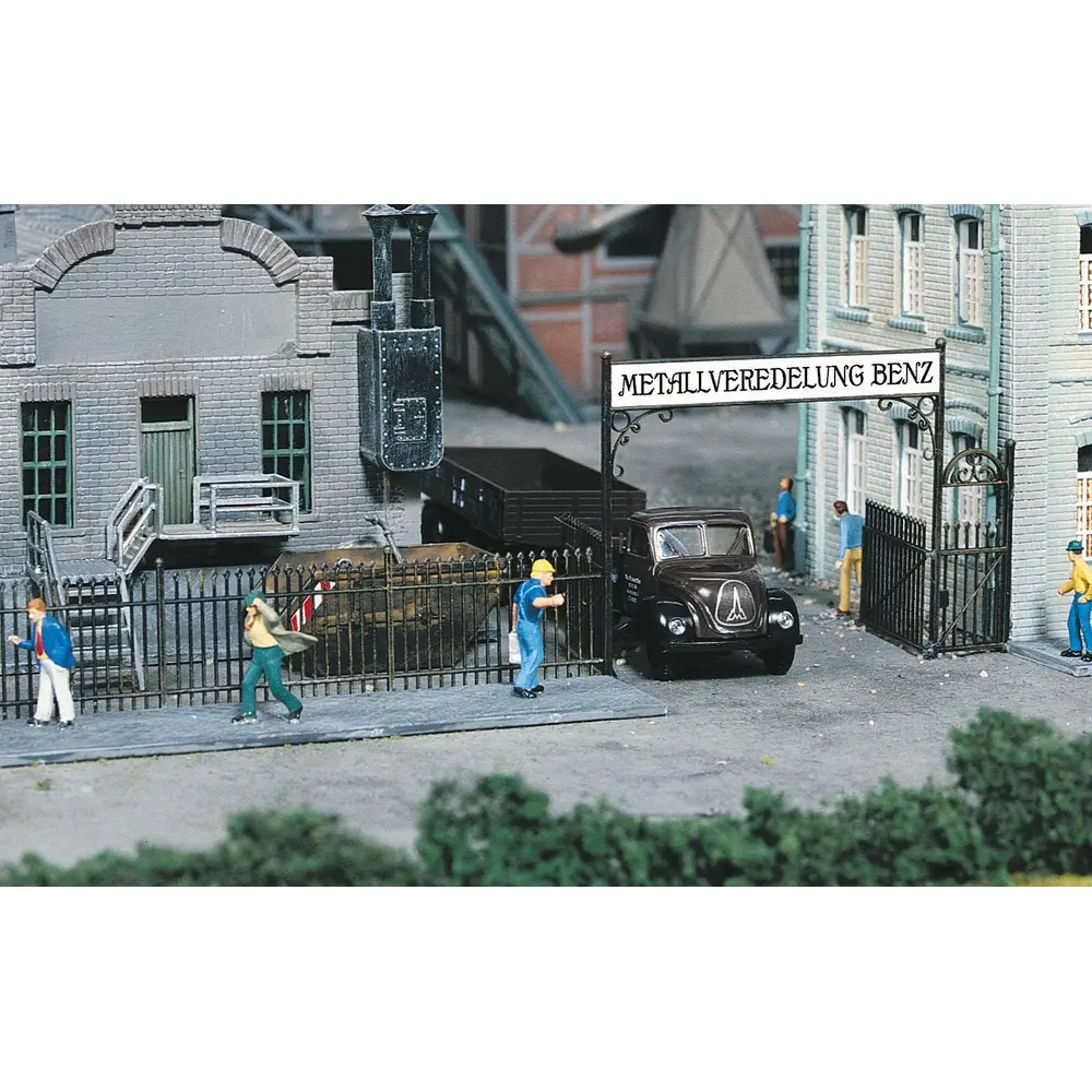 Clôture métallique avec portail, 1046 mm - Faller 180412 - HO 1/87 - 2