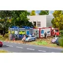 Conteneur de bureaux pour la police et la Croix-Rouge - Faller 180338 - HO 1/87 - EP VI - 2