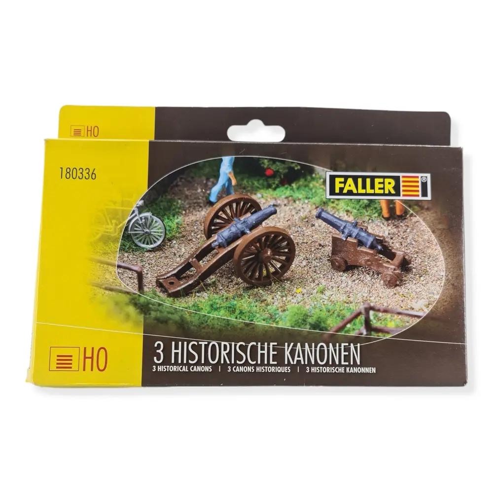 Lot de 3 canons historiques - FALLER 180336 - HO 1/87 - EP I - 3