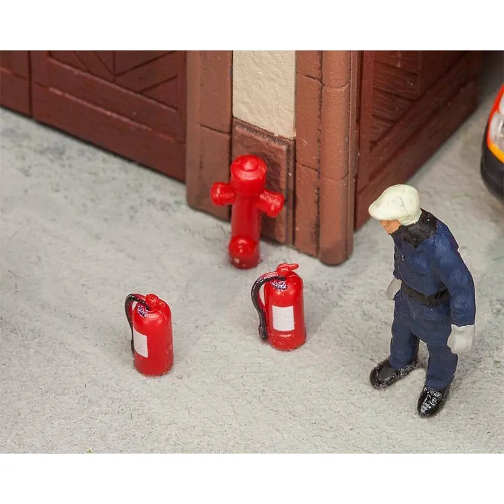 Extincteurs et bouches d'incendie FALLER 180950 - HO 1/87 - 2