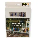 Lot de 4 figurines personnel ferroviaire avec bruitage FALLER 180237 - HO 1/87 - 4