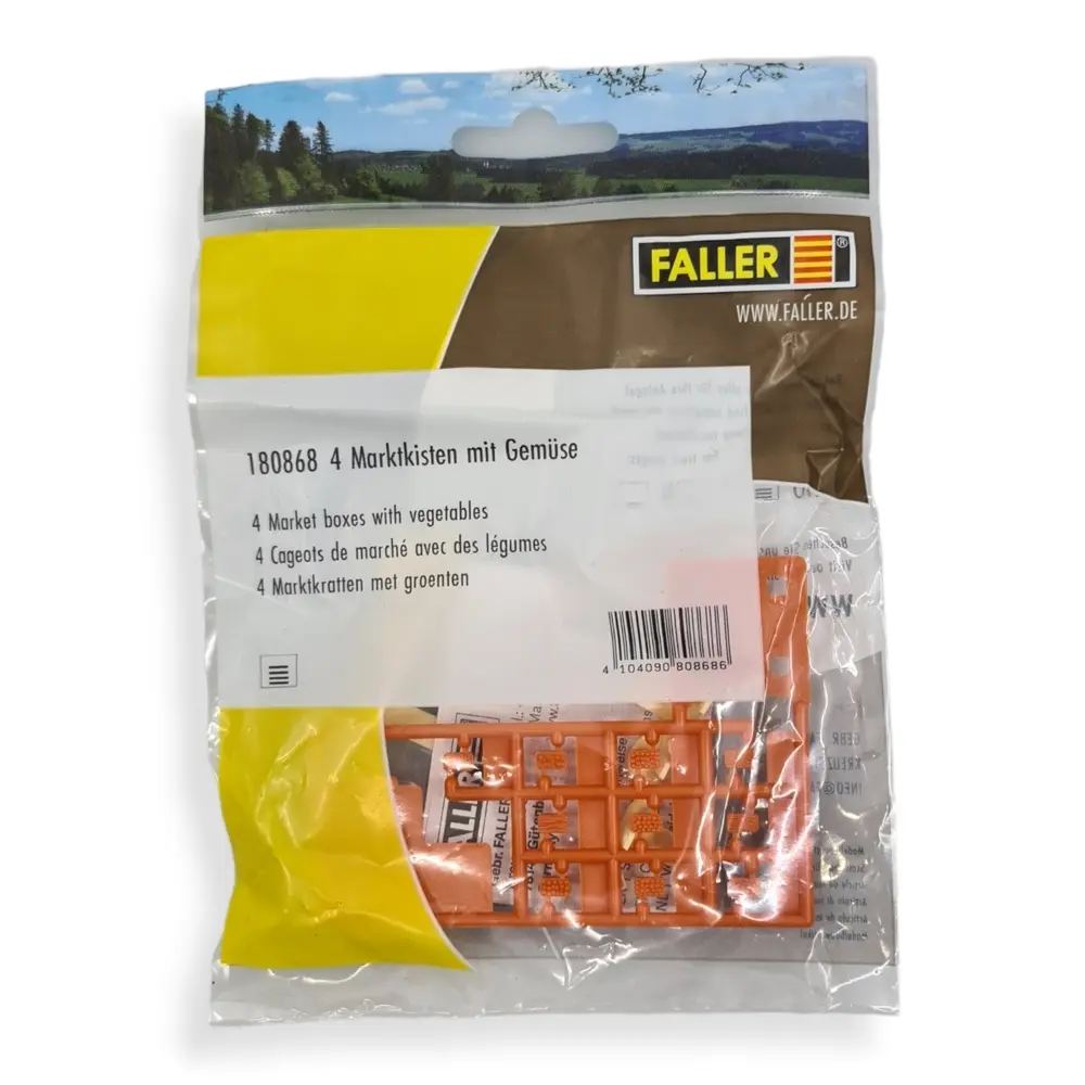 4 caisses du marché avec légumes - FALLER 180868 - HO 1/87 - EP III - 3