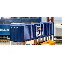 Conteneur Hi-Cube 40' - P&O - Bleu - 140x28x33mm - Faller 180843 - EP. V - HO : 1/87   - 2