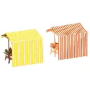 Stand de fleurs et de fromage HO 1/87 - 2