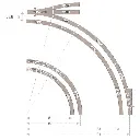 Rail courbe ballasté rayon R1 192 mm 15° Fleischmann 9122 - N : 1/160 - Code 80 - 3