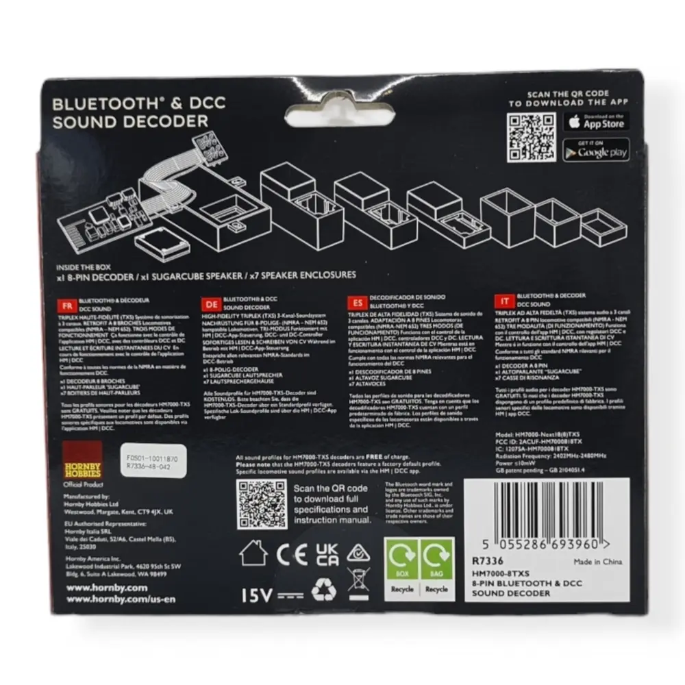 Décodeur son Bluetooth - 8 broches - Hornby R7336 - HO 1/87 - Digital sound - 4