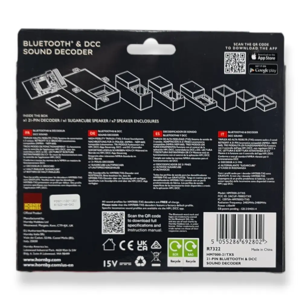 Décodeur son Bluetooth et DCC - 21 broches - Hornby R7322 - HO 1/87 - 5