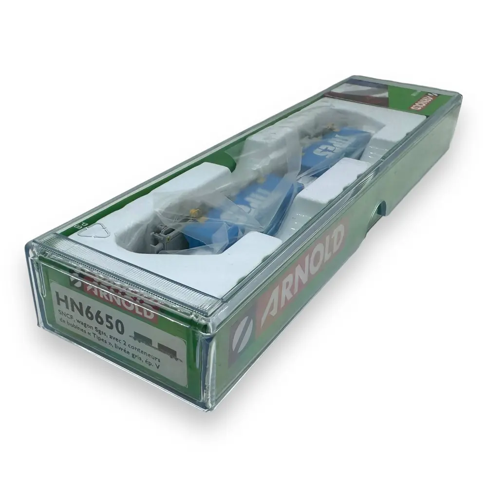 Wagon porte conteneur Sgss "TIPES" - Arnold HN6650 - N 1/160 - SNCF - Ep V - 4