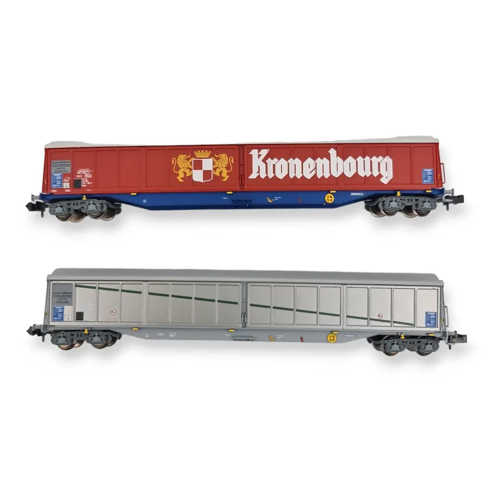 Wagons à parois coulissantes - HobbyTrains 23442 - N : 1/160 - SNCF - EP. IV  - 3