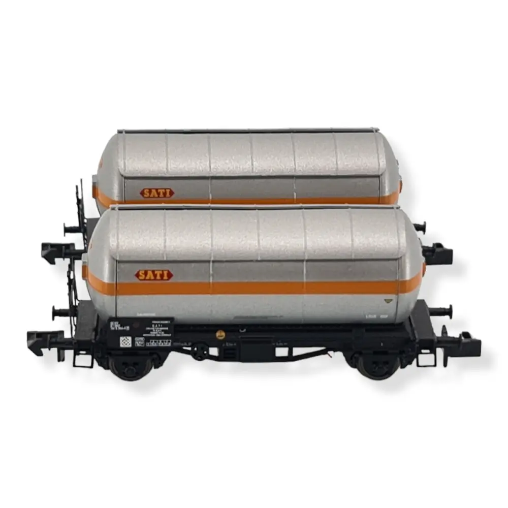 Lot 2 wagons-citernes SNCF «SATI / UCB» argent Arnold HN6479 SNCF N 1/160 EP IV - 2