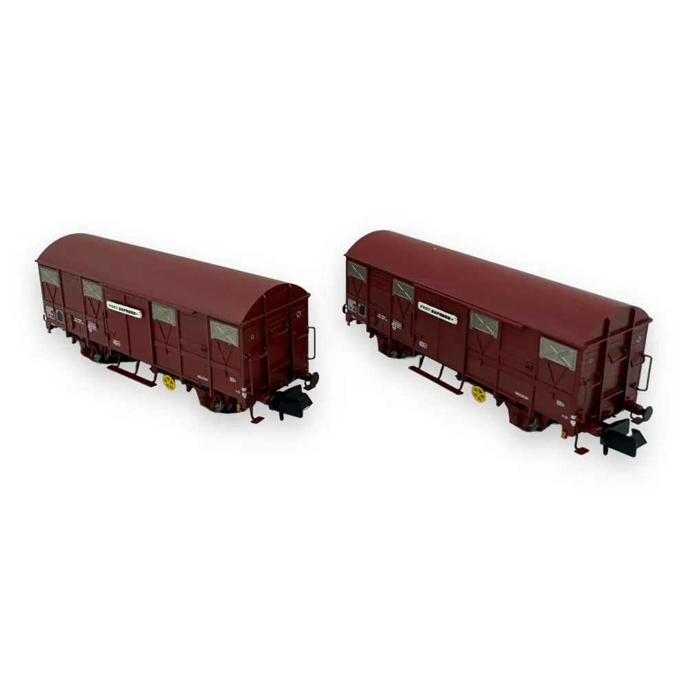 Coffret de 2 wagons couverts G4 "FRET-EXPRESS" - Arnold HNS6664 - N 1/160 - SNCF - Ep IV - 2R - 2
