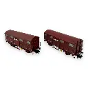 Coffret de 2 wagons couverts G4 "FRET-EXPRESS" - Arnold HNS6664 - N 1/160 - SNCF - Ep IV - 2R - 2