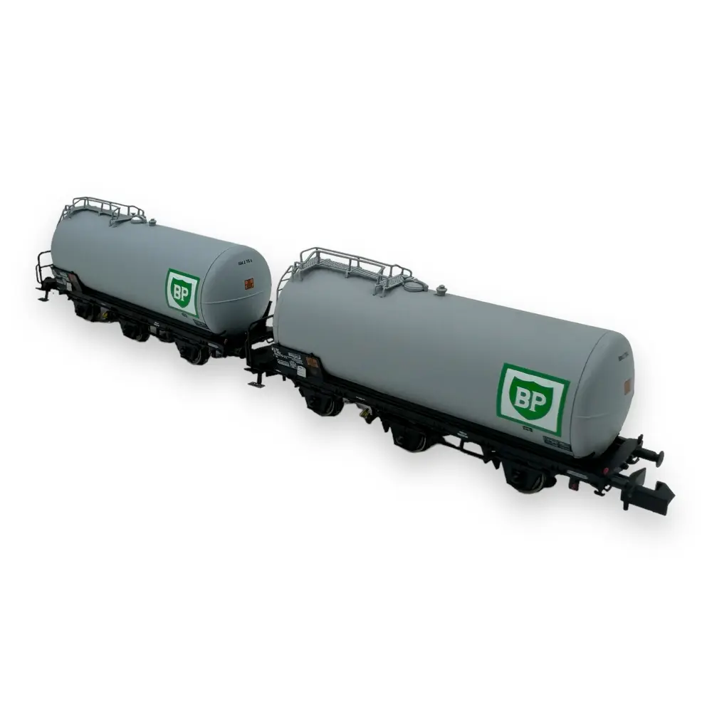 Set 2 Wagons citernes "BP" 3 essieux - Arnold HN6608 - N 1/160 - SNCF - Ep IV - 2R - 5