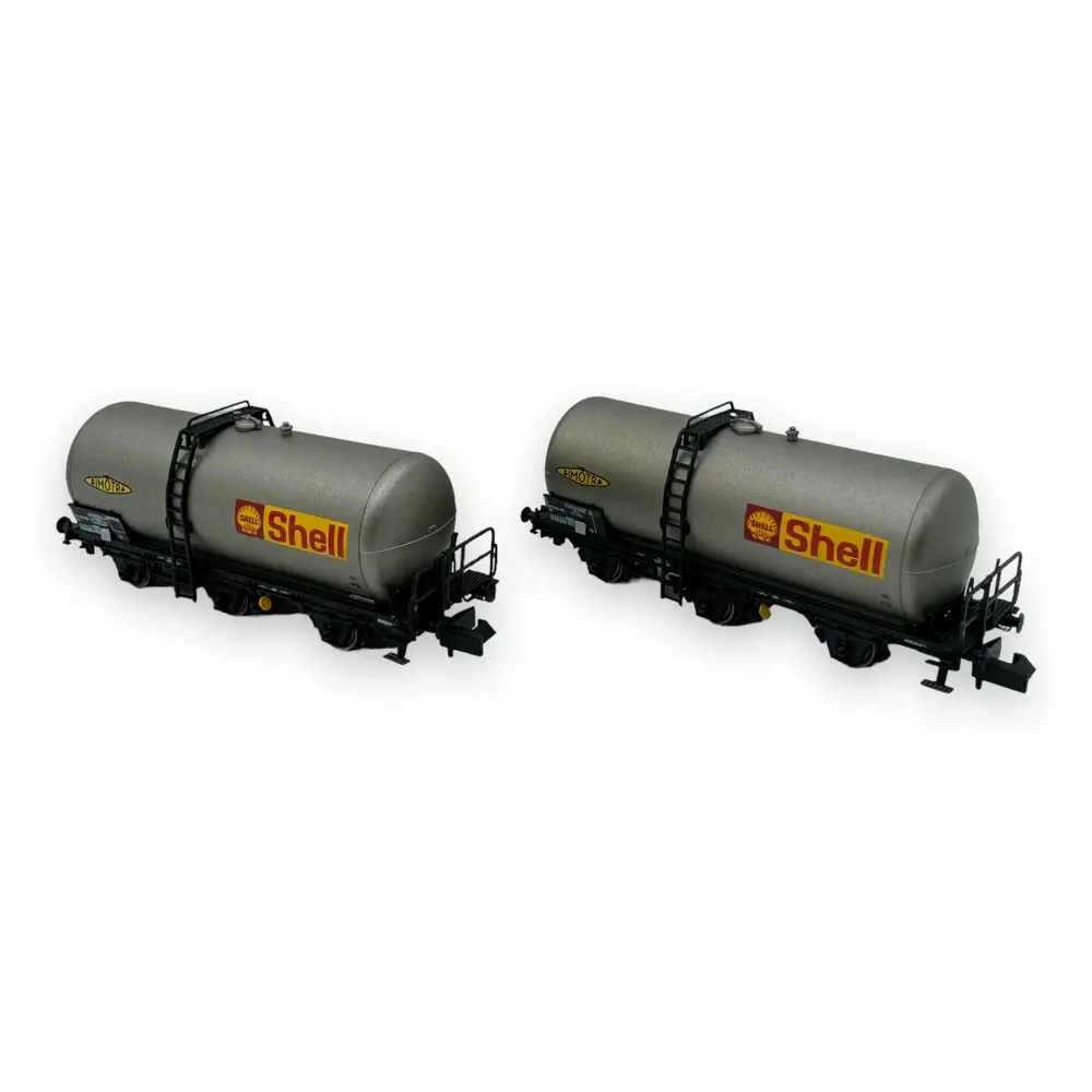 Coffret de 2 wagons citernes à 3 essieux Uh "Shell" - Arnold HN6609 - N 1/160 - SNCF - Ep IV - 2R - 2