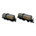 Coffret de 2 wagons citernes à 3 essieux Uh "Shell" - Arnold HN6609 - N 1/160 - SNCF - Ep IV - 2R - 2