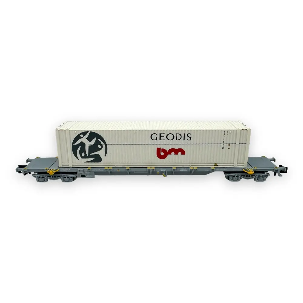 Wagon porte conteneur Sgss GEODIS - Arnold HN6649 - N 1/160 - SNCF - Ep V - 3