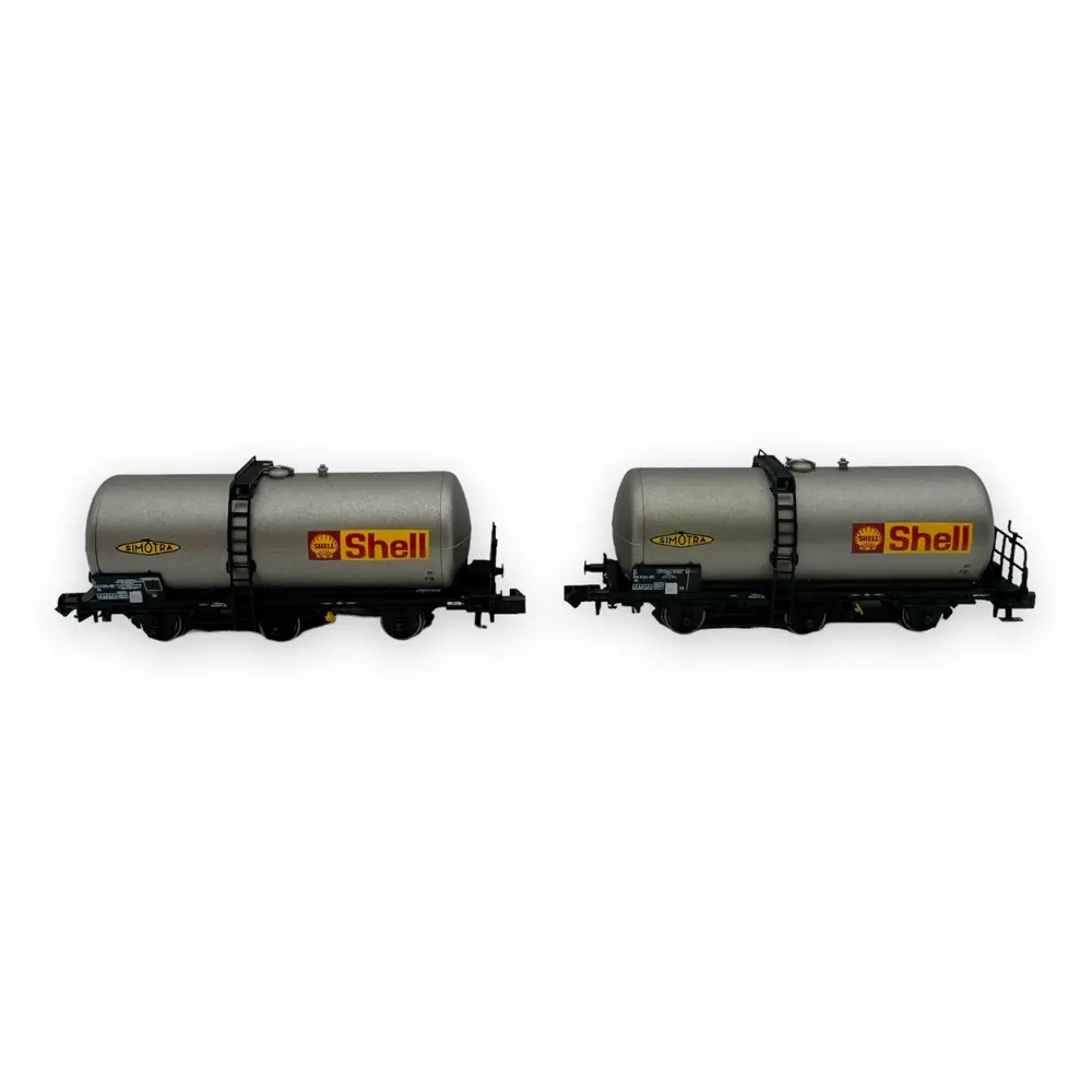Coffret de 2 wagons citernes à 3 essieux Uh "Shell" - Arnold HN6609 - N 1/160 - SNCF - Ep IV - 2R - 3