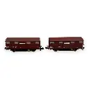 Coffret de 2 wagons couverts G4 "FRET-EXPRESS" - Arnold HNS6664 - N 1/160 - SNCF - Ep IV - 2R - 3