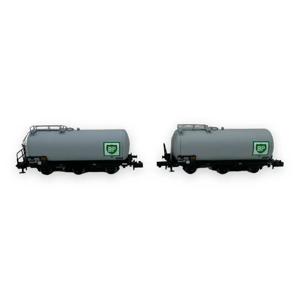Set 2 Wagons citernes "BP" 3 essieux - Arnold HN6608 - N 1/160 - SNCF - Ep IV - 2R - 3