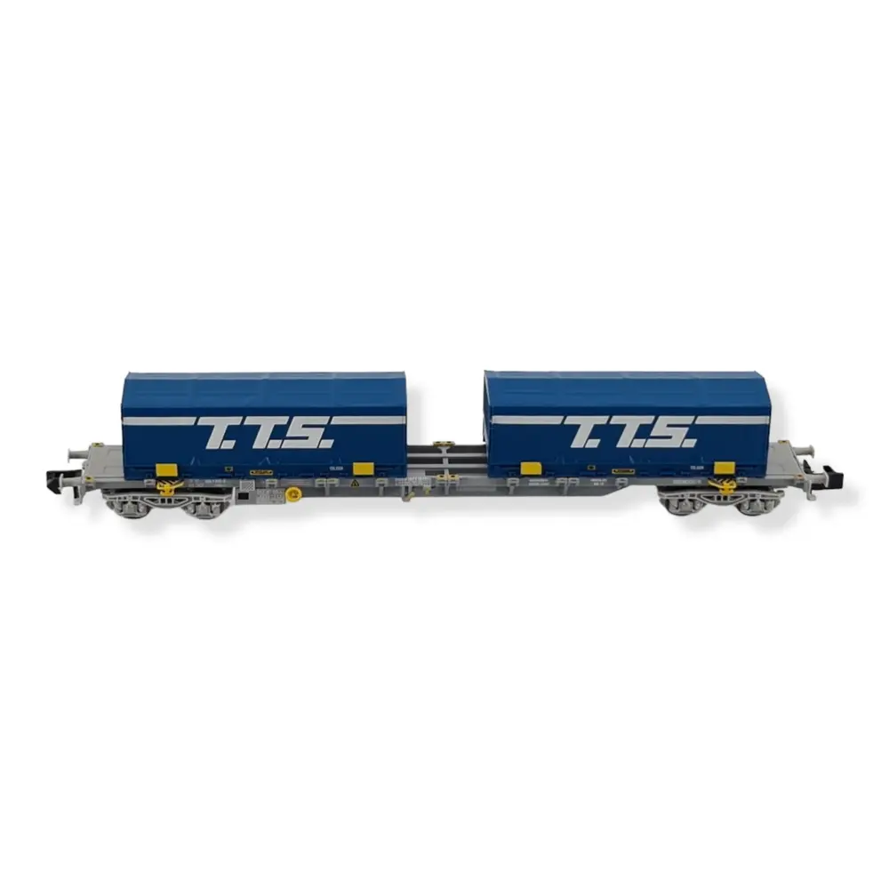 Wagon porte-conteneur NOVATRANS "TTS" bleu Arnold HN6582 SNCF - N 1/160 - EP V - 2