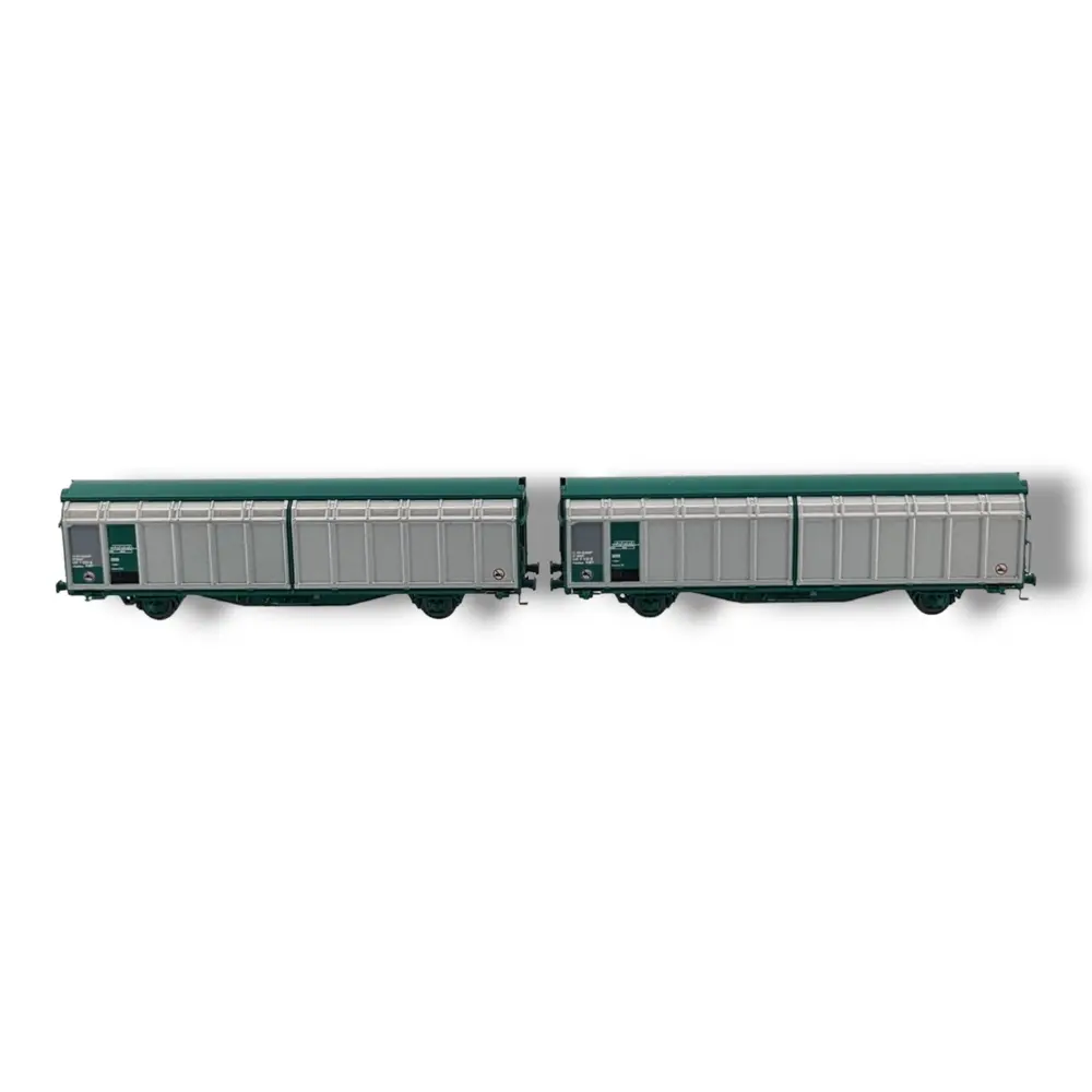 2 Wagons Parois coulissantes Hbbillns - HobbyTrain 24682 - N : 1/160 - SNCF - 3
