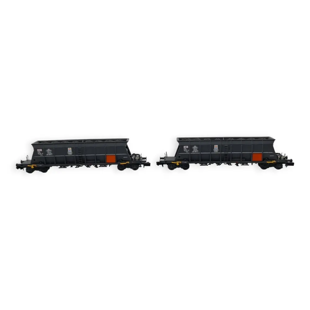Set 2 wagons trémies Faoos Arnold "Capcol/EDF" HN6550 SCNF - N 1/160 - EP IV - 3
