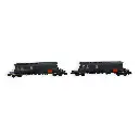Set 2 wagons trémies Faoos Arnold "Capcol/EDF" HN6550 SCNF - N 1/160 - EP IV - 3