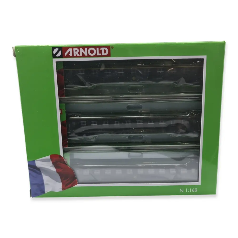 Set 3 voitures voyageurs DEV AO Arnold HN4383 - N 1/160 - SNCF - EP III - 4