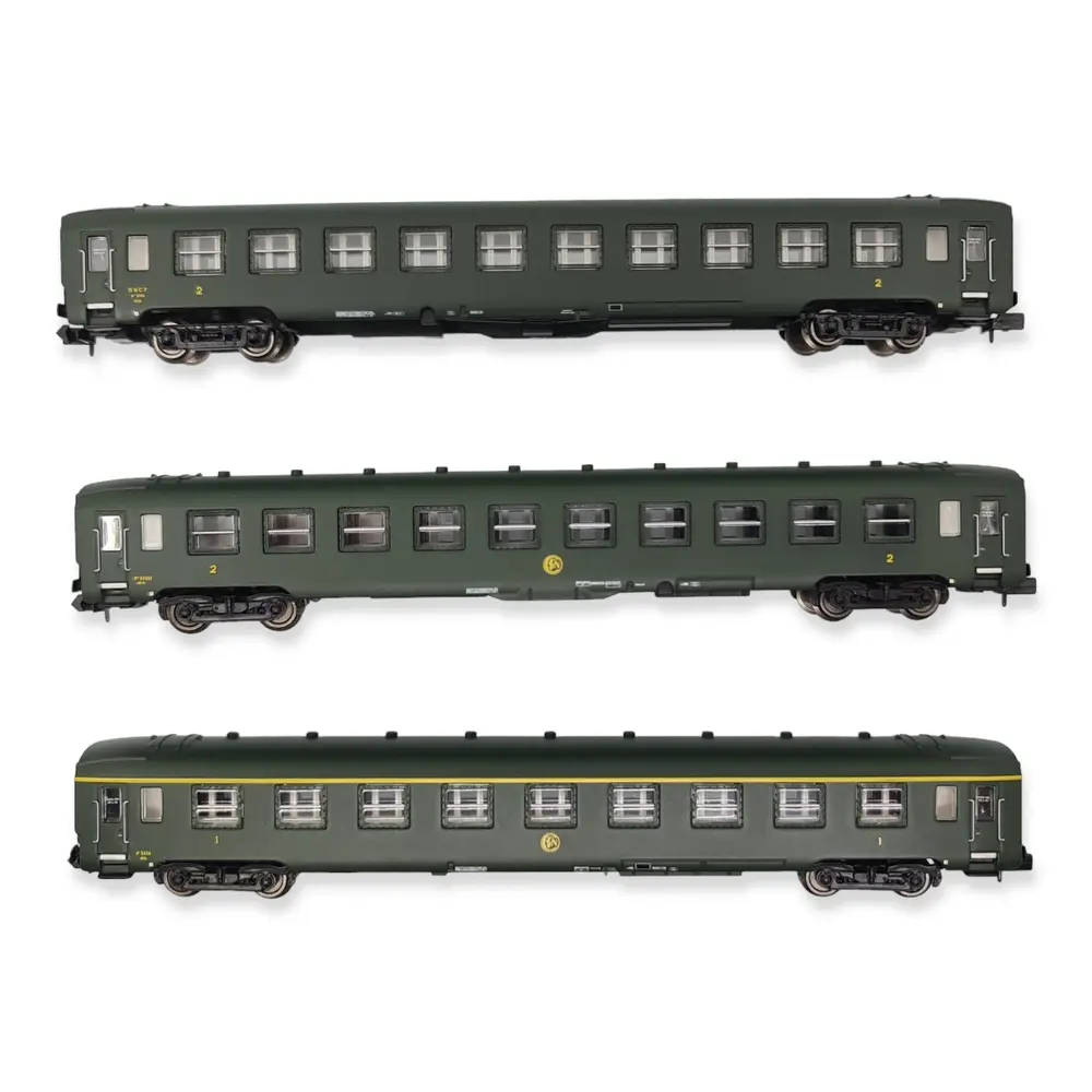 Set 3 voitures voyageurs DEV AO Arnold HN4383 - N 1/160 - SNCF - EP III - 2