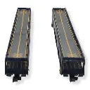 Set 2 wagons porte-auto DEV66 bleus Arnold HN4349 SNCB - N 1/160 - EP IV-V - 3