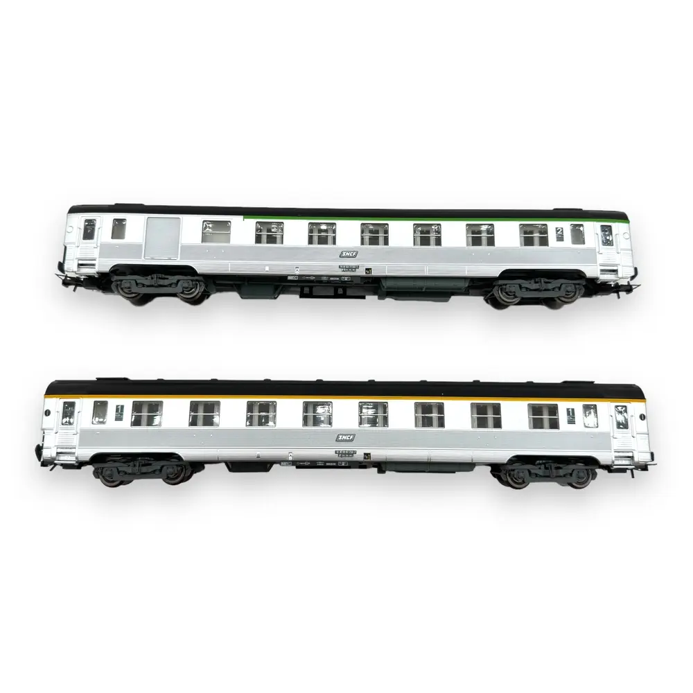 Coffret de 2 voitures DEV Inox - Jouef HJ4176 - HO 1/87 - SNCF - Ep IV - 2R - 3